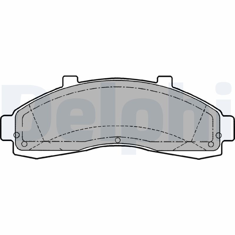 Комплект гальмівних накладок, дискове гальмо, Delphi LP1625
