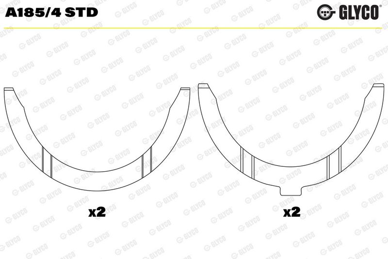 Rondelle+d'écartement+vilebrequin GLYCO A185/4 STD