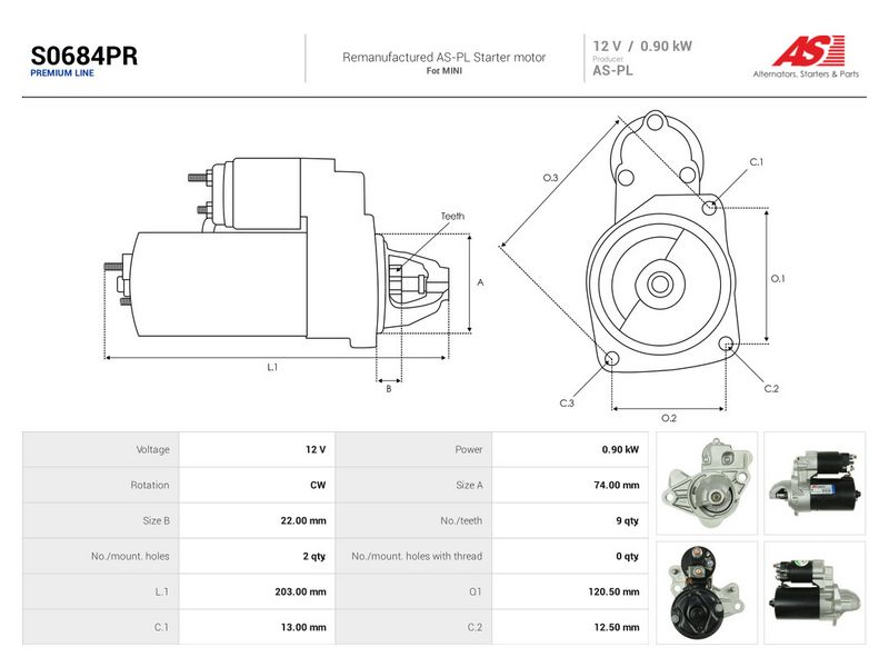 Starter, AS-PL S0684PR