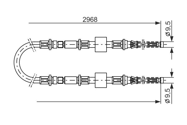 BOSCH Trekkabel, parkeerrem 1 987 477 101