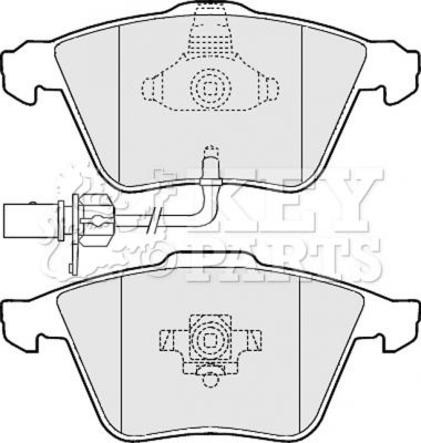 Комплект гальмівних накладок, дискове гальмо, Key Parts KBP2013