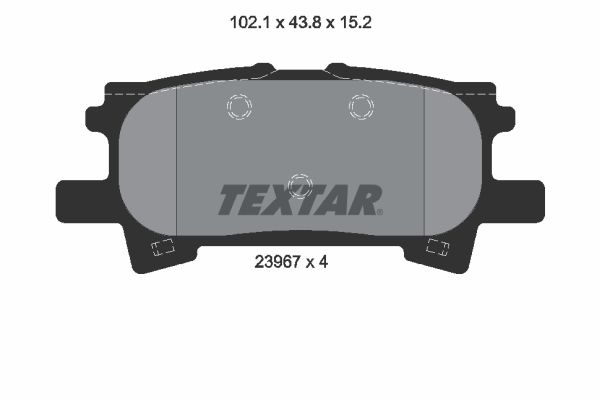 Комплект гальмівних накладок, дискове гальмо, Textar 2396701