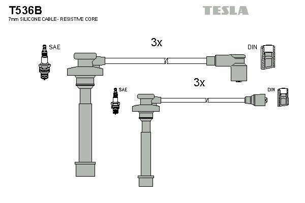 Комплект проводів високої напруги, Tesla T536B