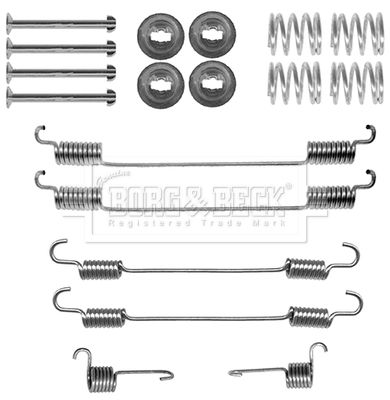 Комплект приладдя, гальмівна колодка, Borg & Beck BBK6238