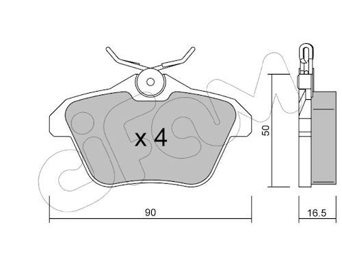 Set placute frana,frana disc 822-113-0 CIFAM