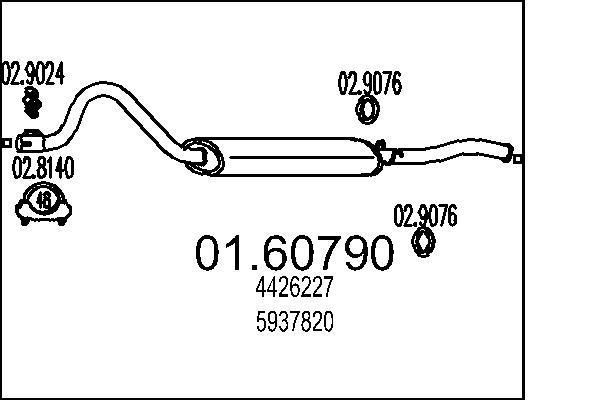 MTS hátsó hangtompító 01.60790