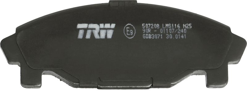 Piduriklotsi komplekt, ketaspidur, TRW GDB3071