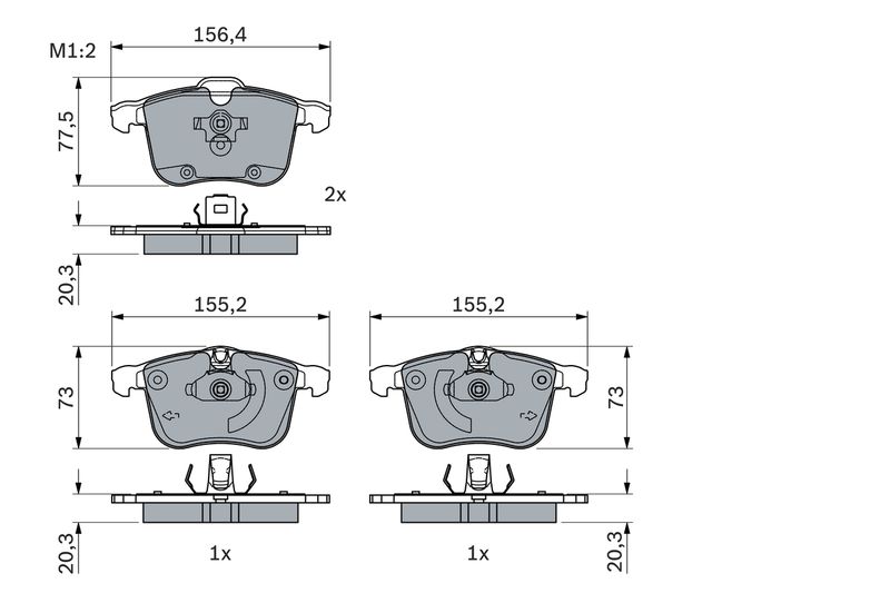 BOSCH 0 986 494 959 Brake Pad Set, disc brake