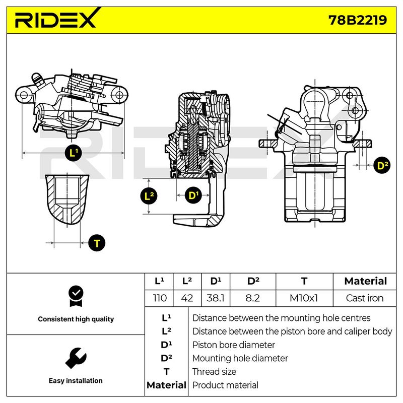 спирачен апарат RIDEX