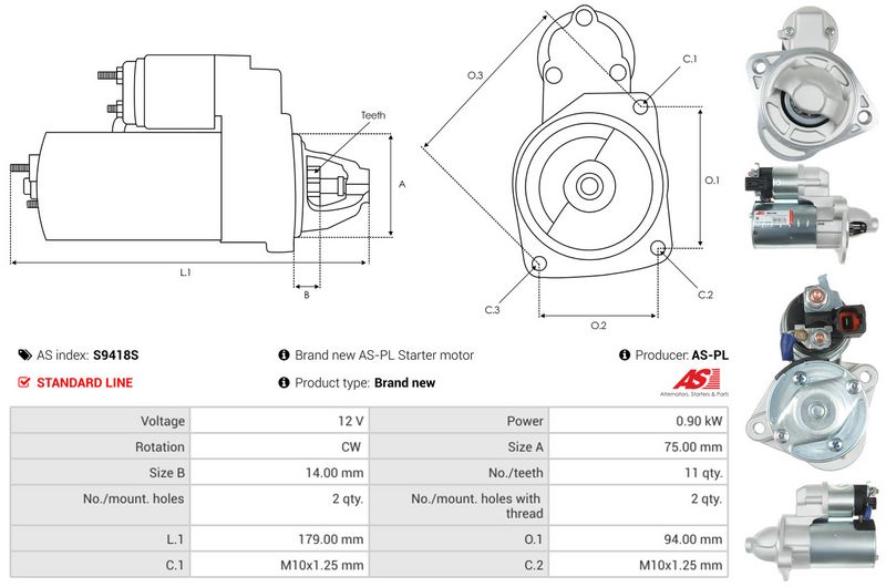 AS-PL S9418S Starter