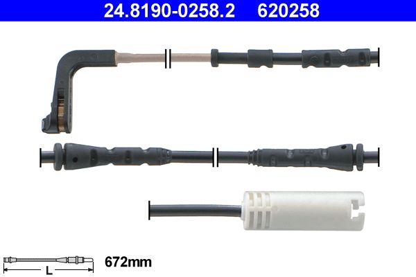Senzor de avertizare,uzura placute de frana 24.8190-0258.2 ATE