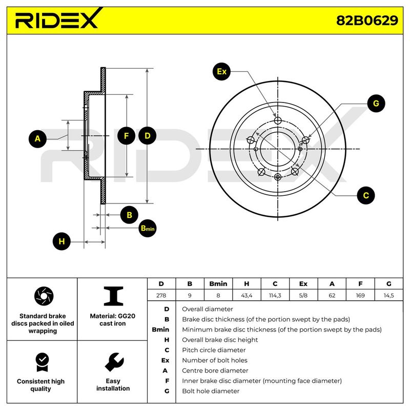 спирачен диск RIDEX