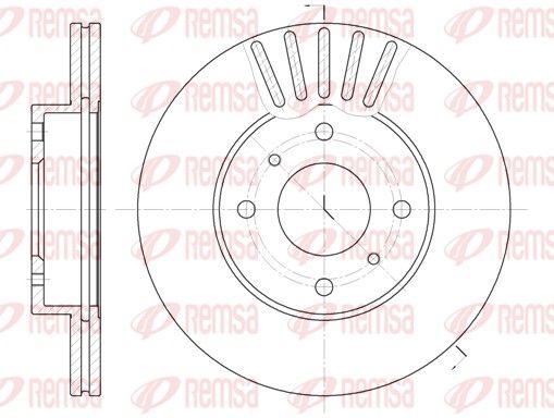 REMSA NISSAN тормозной диск передний вентиль. Primera 90-, Almera 00-