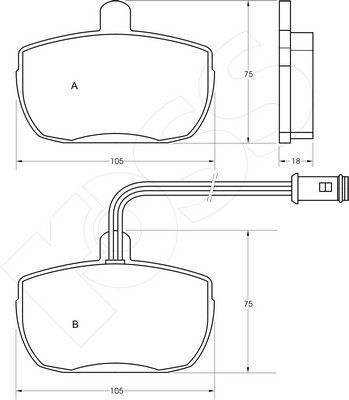 1-GNC R-315 - Brake Pad Set, disc brake