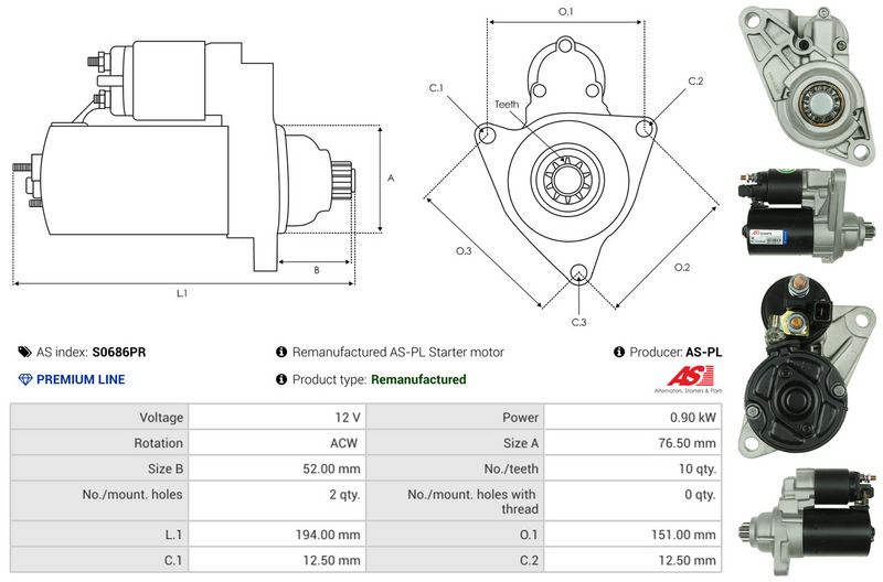 AS-PL S0686PR Starter