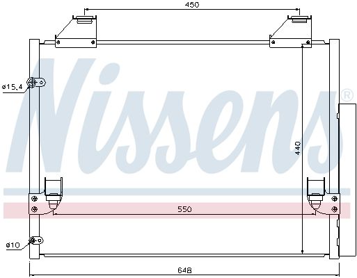 Конденсатор, система кондиціонування повітря, Nissens 940083