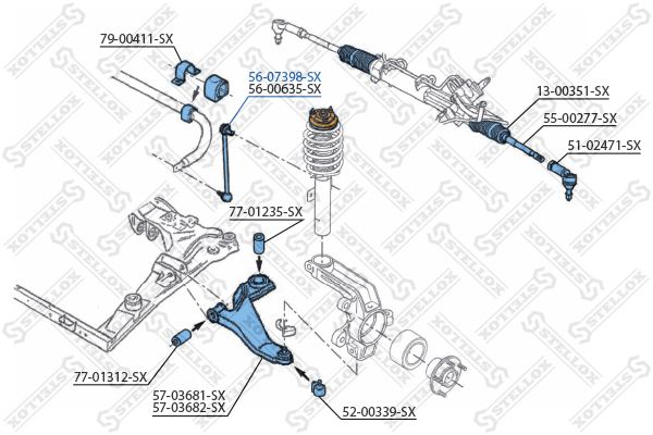 STELLOX 56-07398-SX Link/Coupling Rod, stabiliser bar