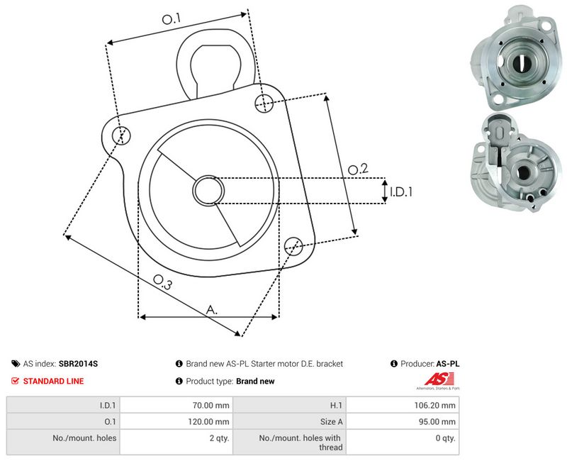 AS-PL SBR2014S Starter Lid, carburettor