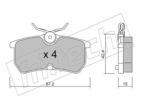 fri.tech. 326.0 Brake Pad Set, disc brake