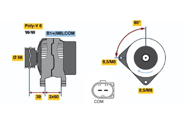 BOSCH 0121715020 Alternator