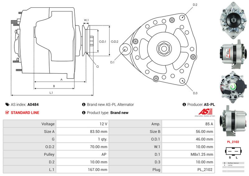AS-PL A0484 Alternator