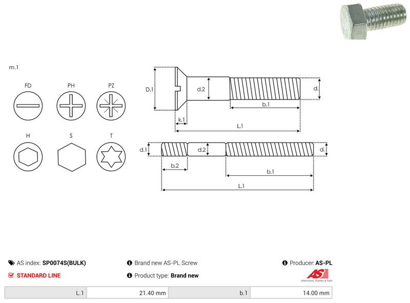 AS-PL SP0074S(BULK) Repair Set, alternator