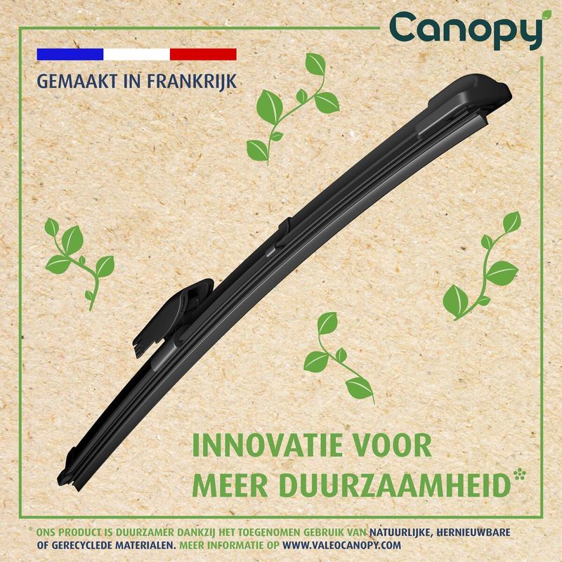 Wisserblad voegloos Voor met spoiler (1pcs) Canopy 550mm past: MERCEDES CITAN MIXTO (DOUBLE CABIN), CITAN (MPV), CITAN/MINIVAN (W415), GLK (X204), S (W222, V222, X222), SLC (R172) 06.03-