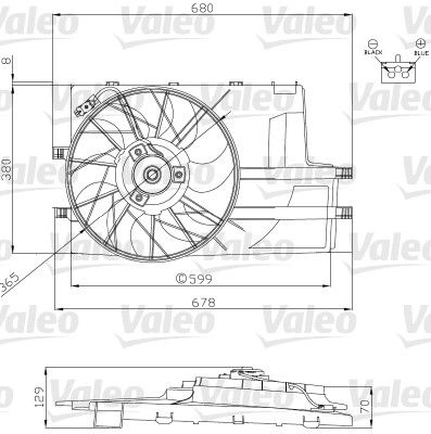 VALEO ventilátor, motorhűtés 696129