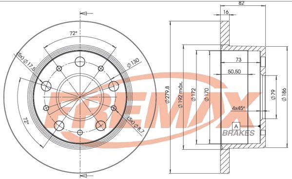 FREMAX féktárcsa BD-4696