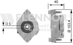 Натяжний ролик, поліклиновий ремінь, Flennor FA99010