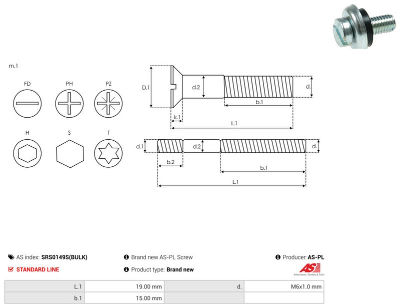 AS-PL SRS0149S(BULK) Repair Set, alternator
