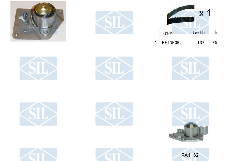 Saleri SIL Vízpumpa + fogasszíj készlet K1PA1132