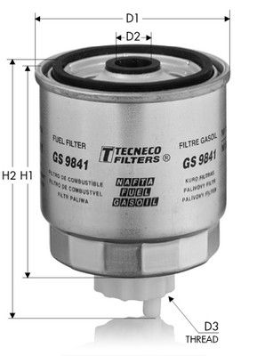 Фільтр палива, Tecneco GS9841