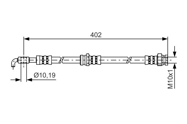 BOSCH MAZDA тормозной шланг передний 626 -02