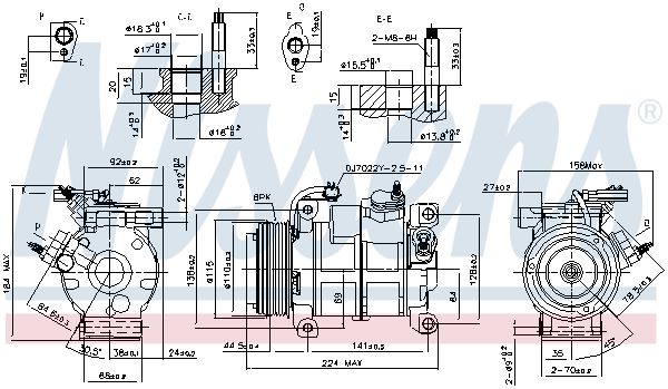 NISSENS 890169 Compressor, air conditioning