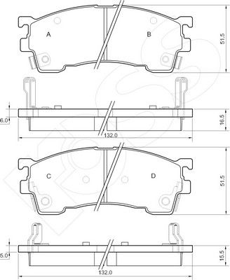 1-GNC R-622 - Brake Pad Set, disc brake