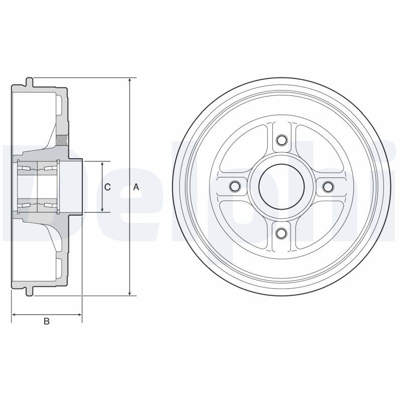 DELPHI fékdob BFR624