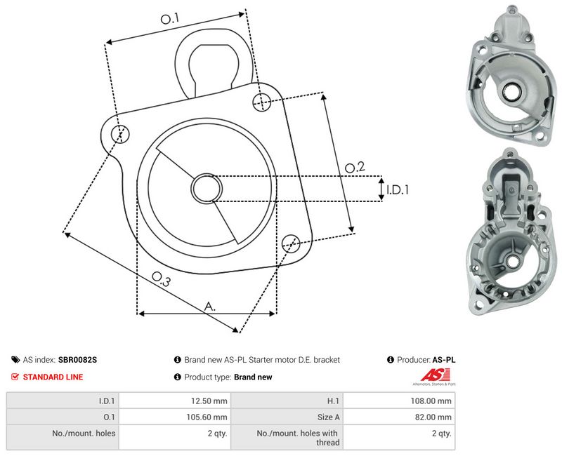 AS-PL SBR0082S Starter Lid, carburettor