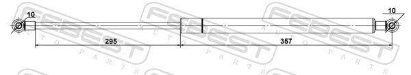 FEBEST 01117-003 Gas Spring, bonnet