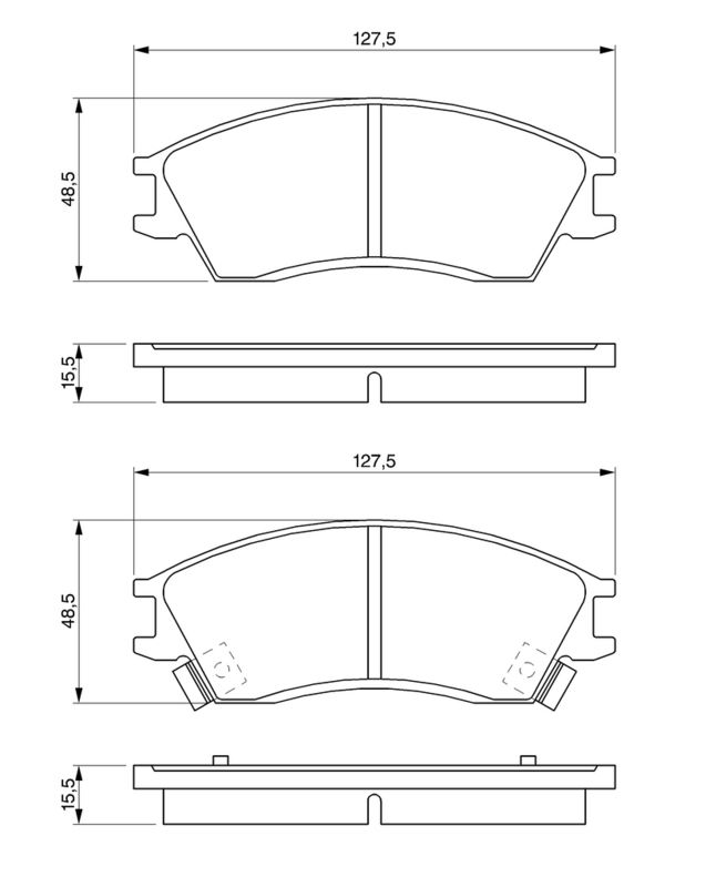 BOSCH Plaquettes de frein à disque 0 986 461 127