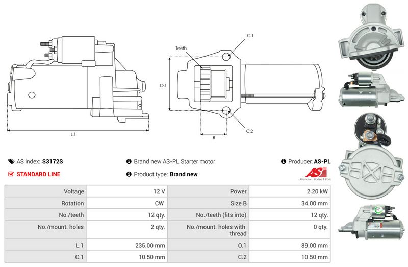 AS-PL S3172S Starter