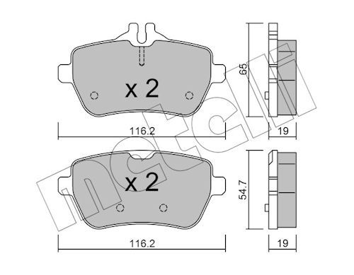 Plaquettes+de+frein+à+disque METELLI 22-1022-0