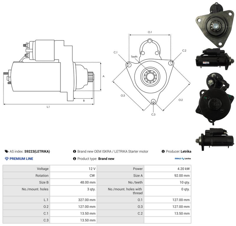 AS-PL S9223(LETRIKA) Starter