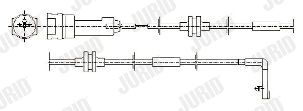 JURID figyelmezető kontaktus, fékbetétkopás 581373