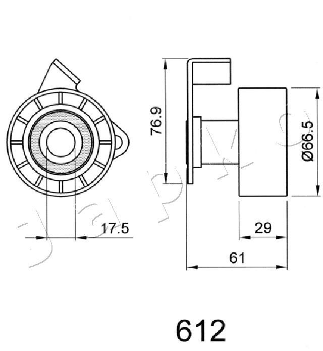 JAPKO 45612 Tensioner, timing belt