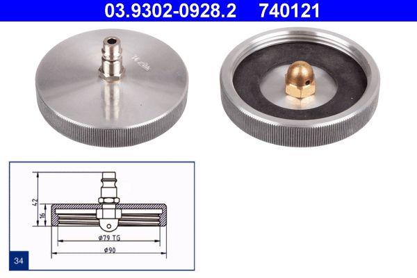 ATE Ontluchtingsaansluiting 03.9302-0928.2