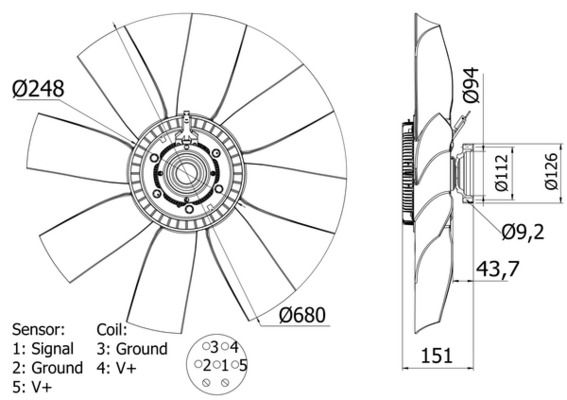 MAHLE ventilátor, motorhűtés CFF 439 000S