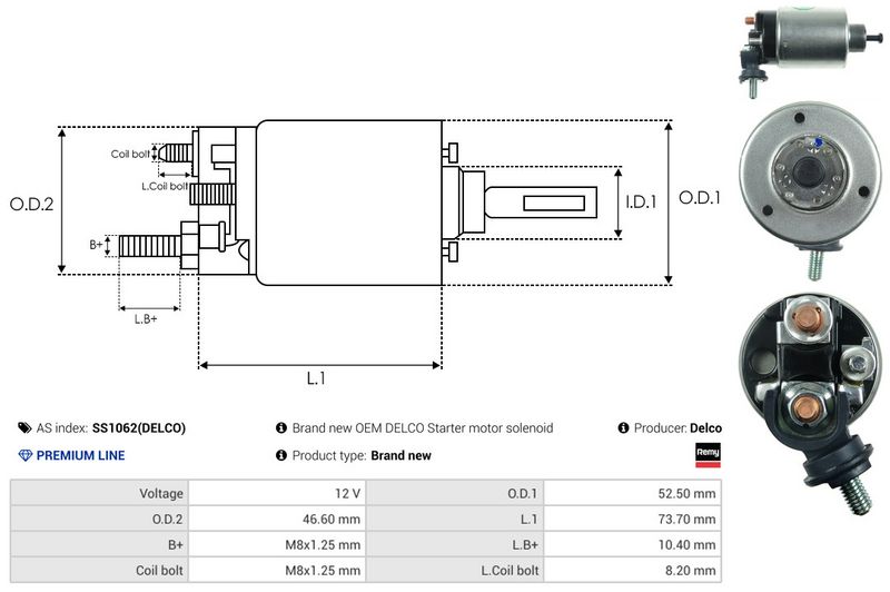 AS-PL SS1062(DELCO) Solenoid Switch, starter