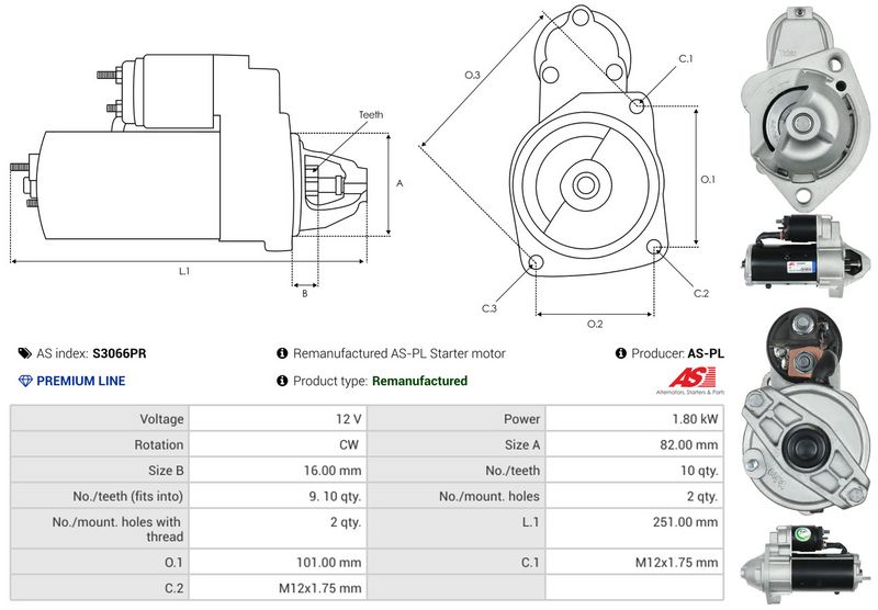 AS-PL S3066PR Starter