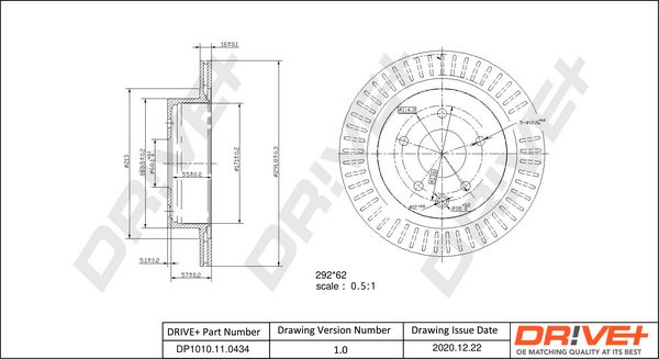 DP1010.11.0434 Drive+ - Гальмівний диск DRIVE+ DP1010110434